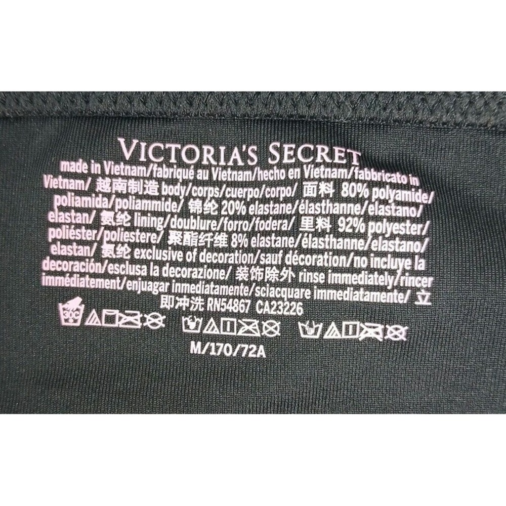 VS Black Brazilian Gold Chain Strap Bikini Bottom New Size M - Picture 7 of 8